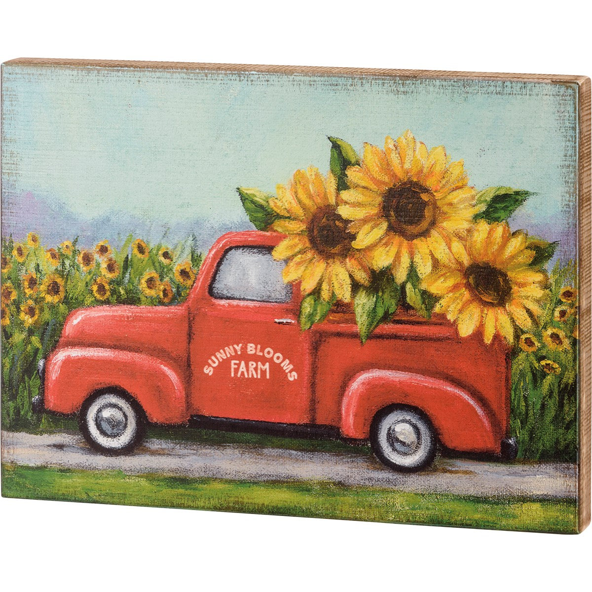 Sunflowers Sunny Blooms Farm Box Sign