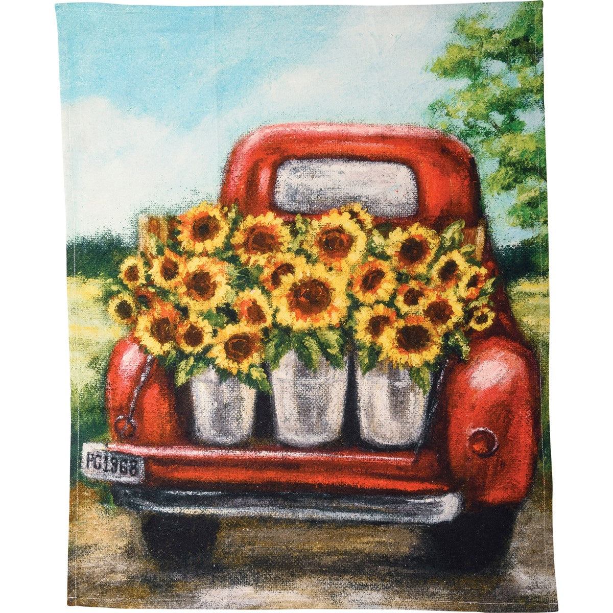 Sunflower Truck Kitchen Towel