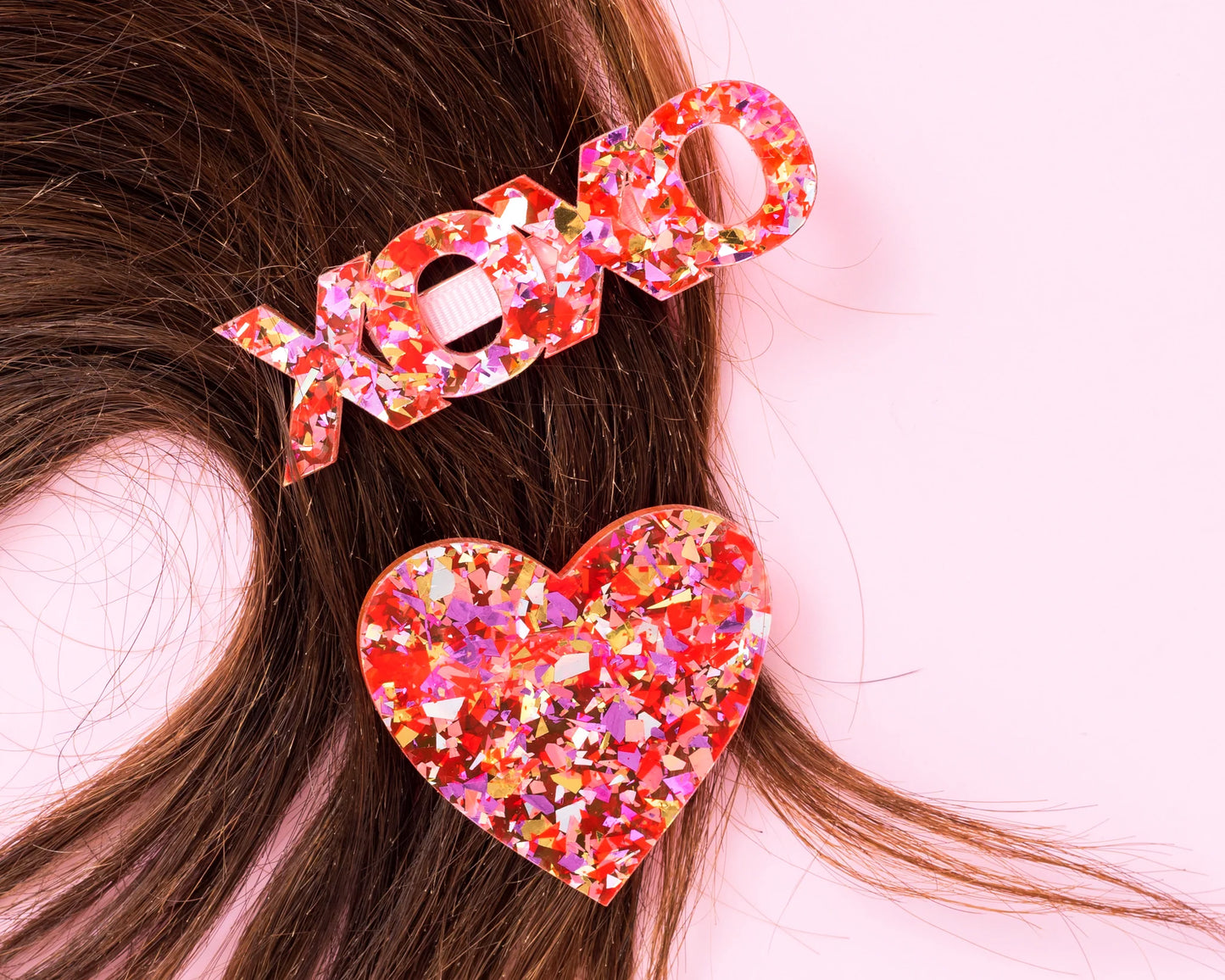 Heart + XOXO Hair Clips