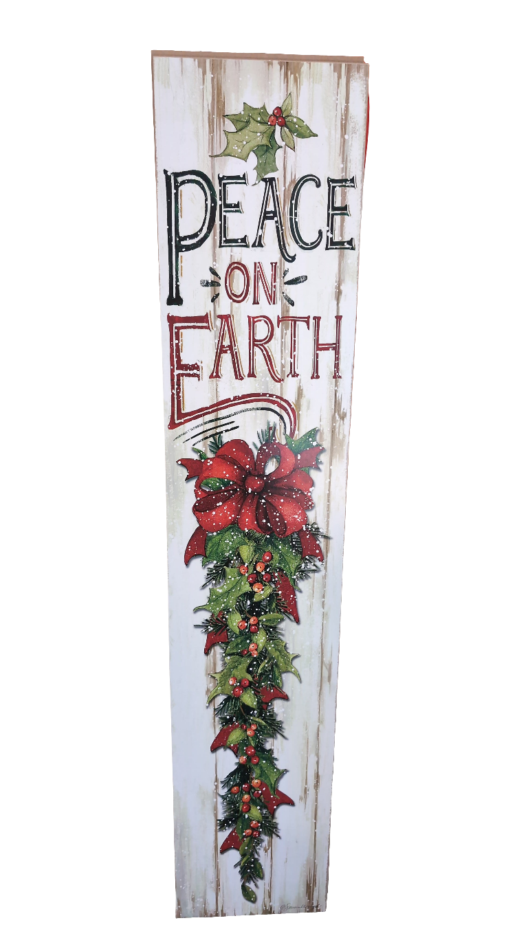 Peace on Earth Evergreen Design Hall/Porch Sign*