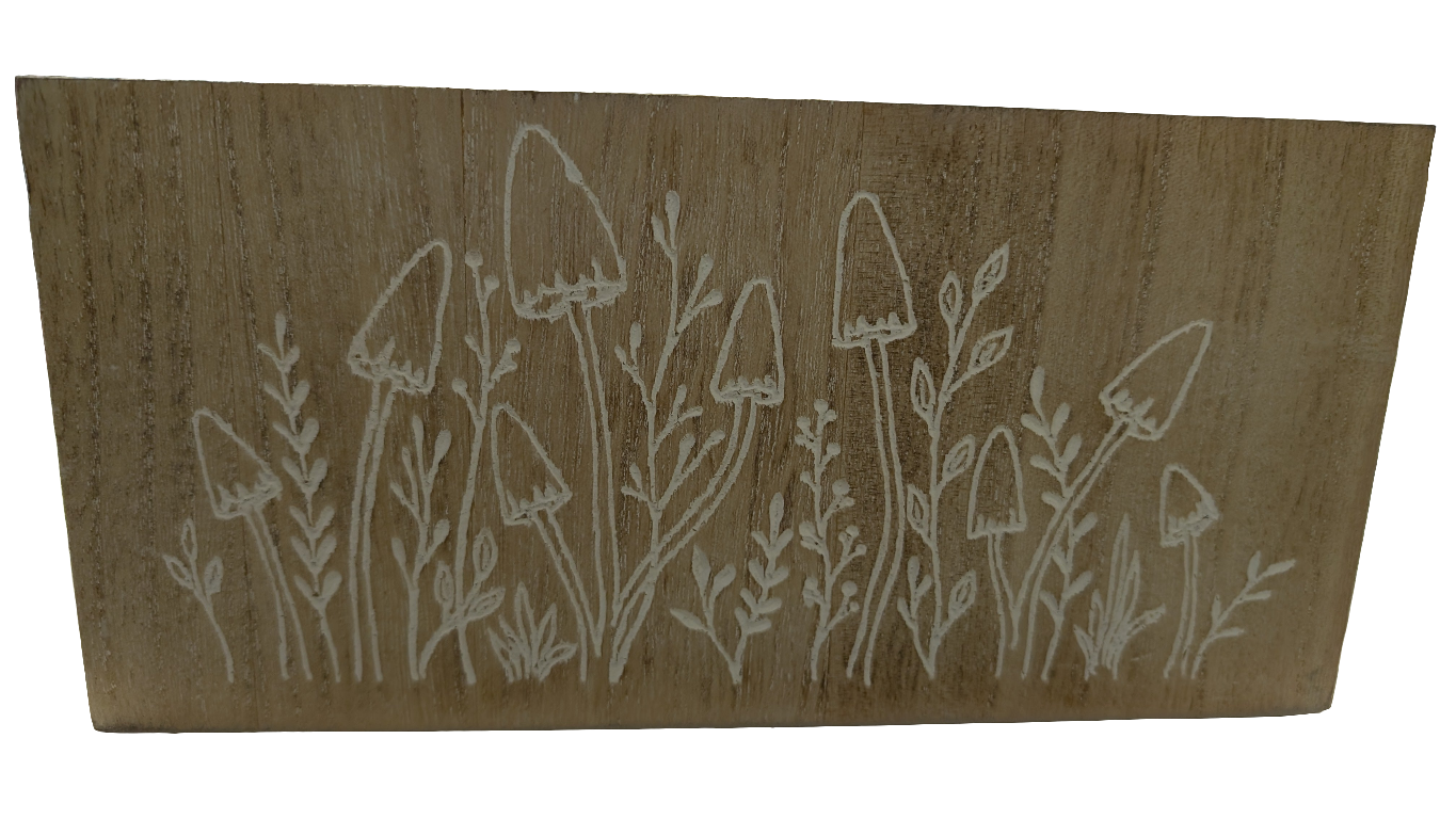 Nesting Wood Engraved Mushroom Design Boxes
