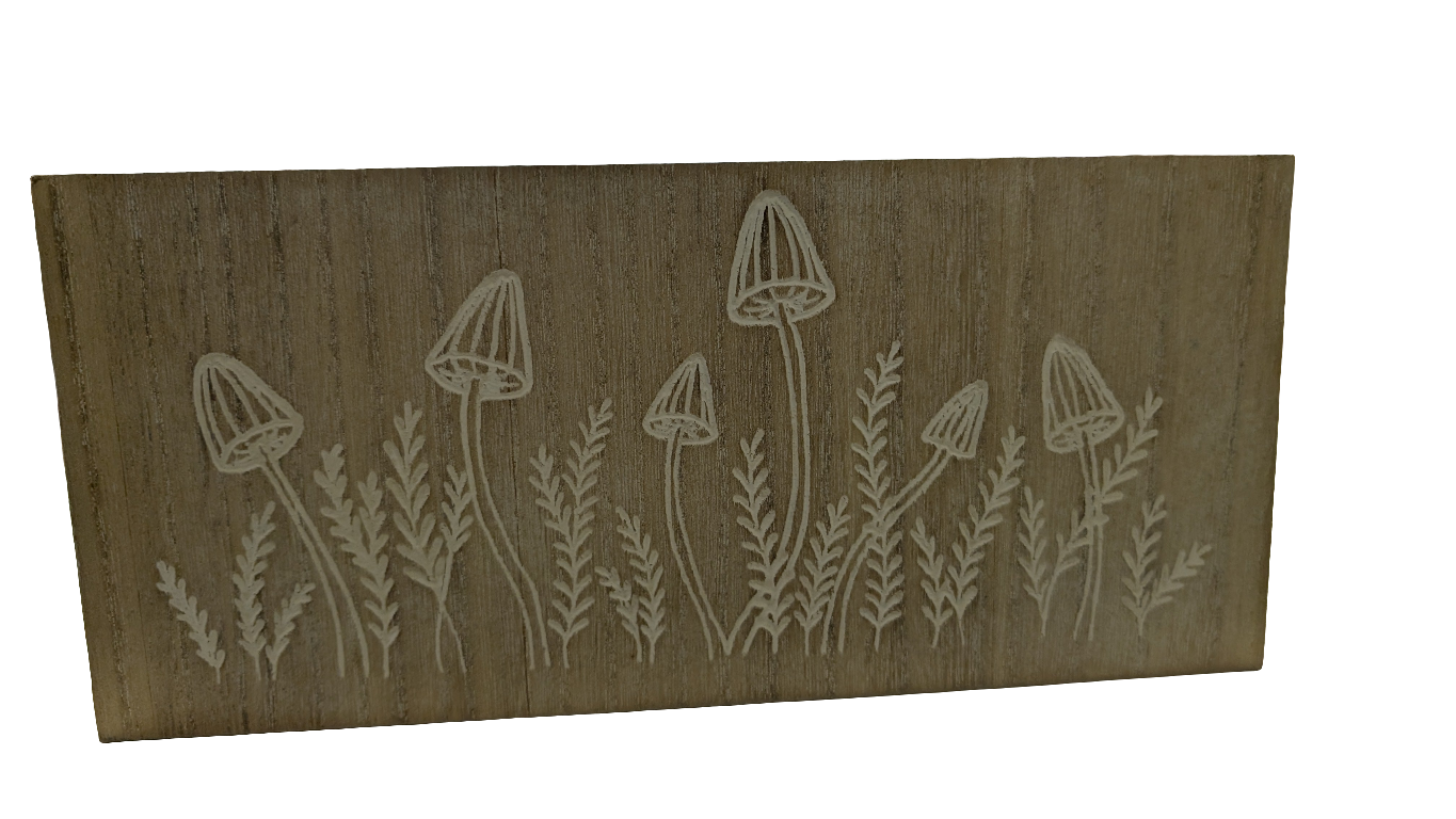 Nesting Wood Engraved Mushroom Design Boxes