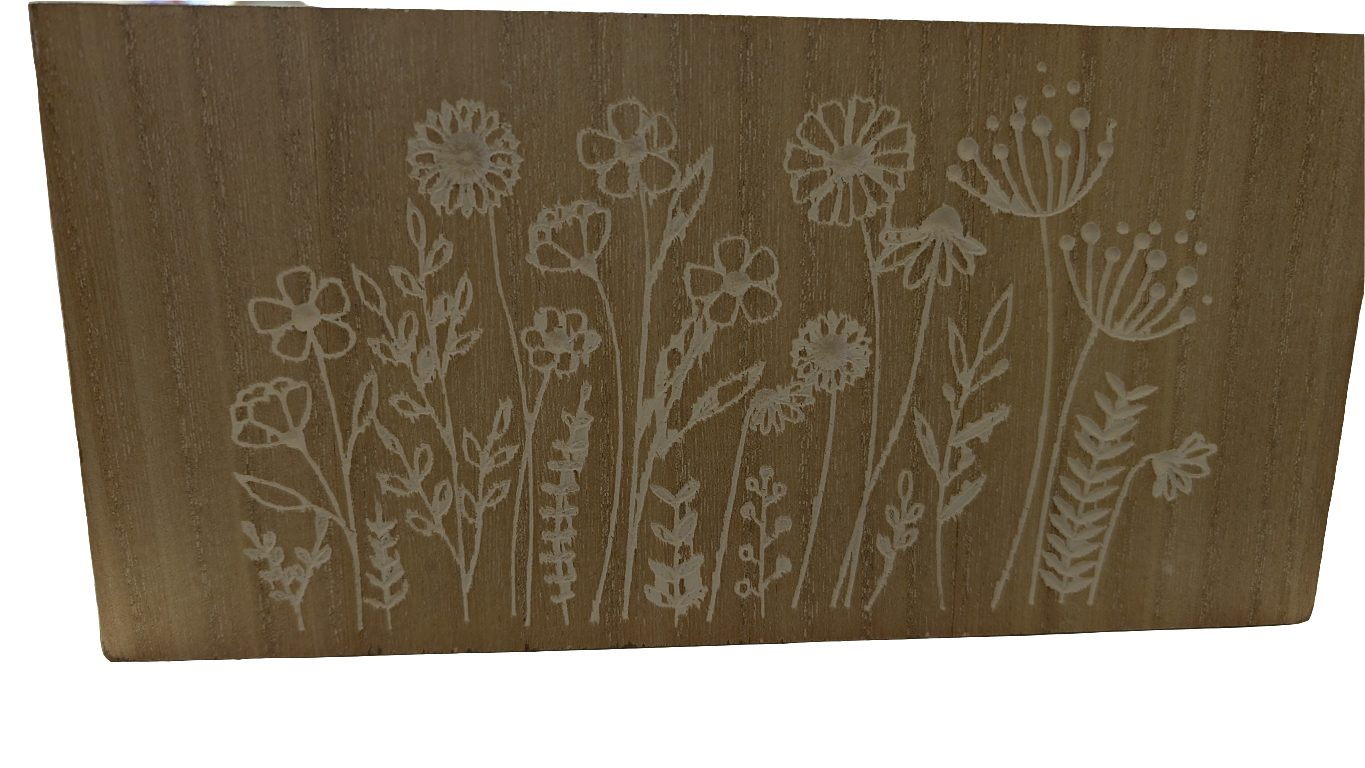 Nesting Wood Engraved Flower Design Boxes