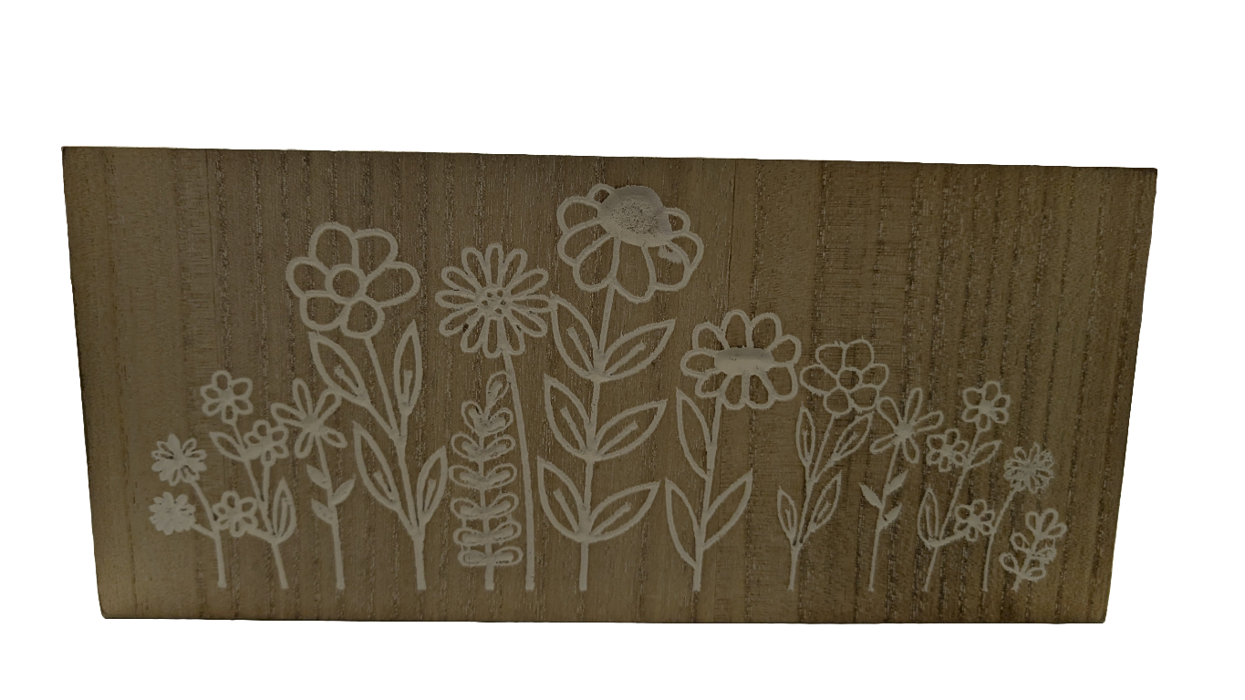 Nesting Wood Engraved Flower Design Boxes
