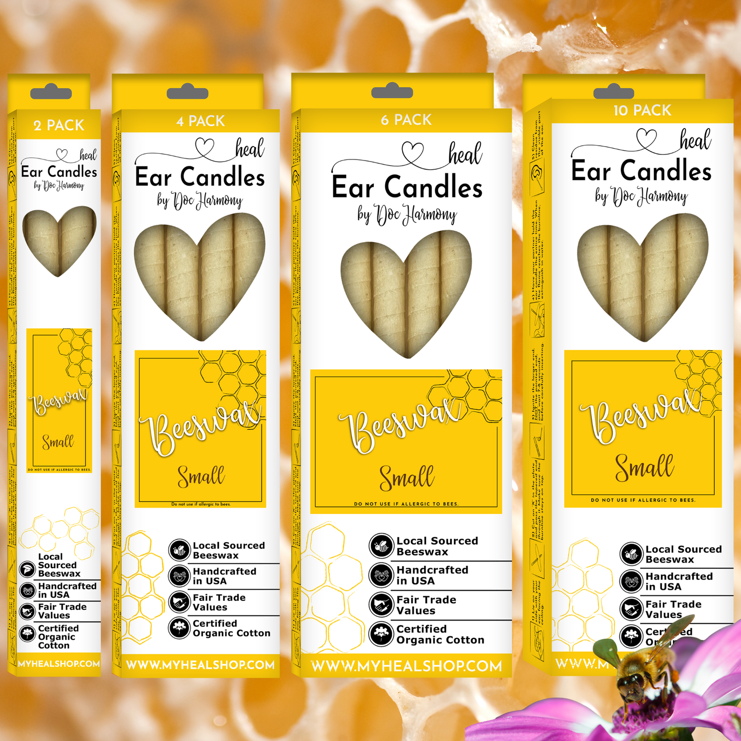 Unscented Beeswax Ear Candles by Doc Harmony