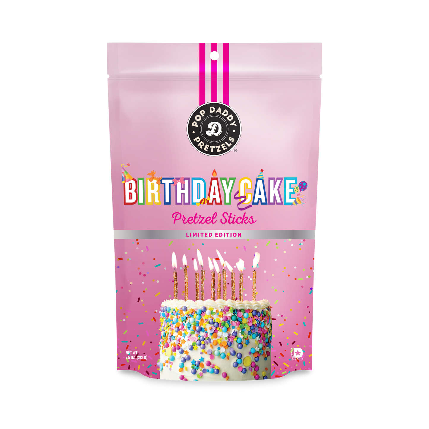 Birthday Cake Seasoned Pretzels  7.5oz