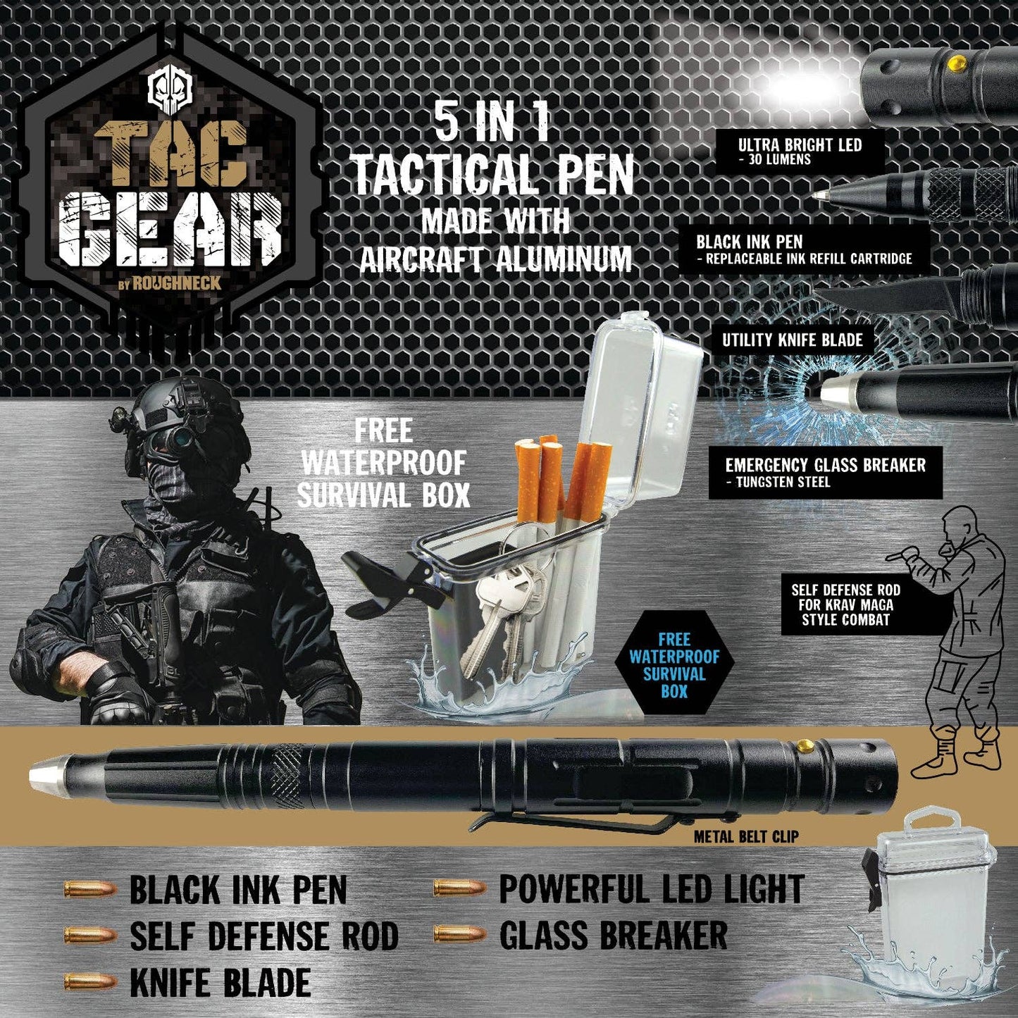TACTICAL PEN KNIFE LIGHT