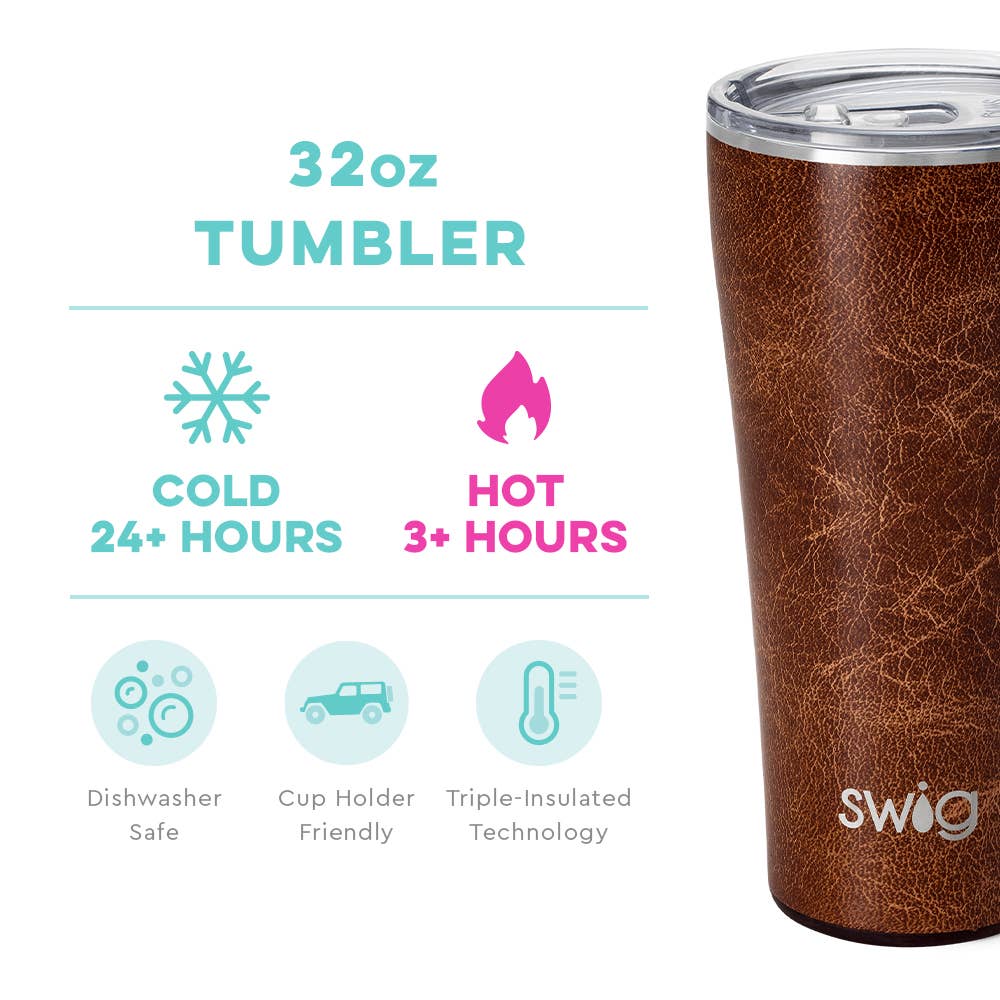 SWIG - Leather Tumbler (32oz)