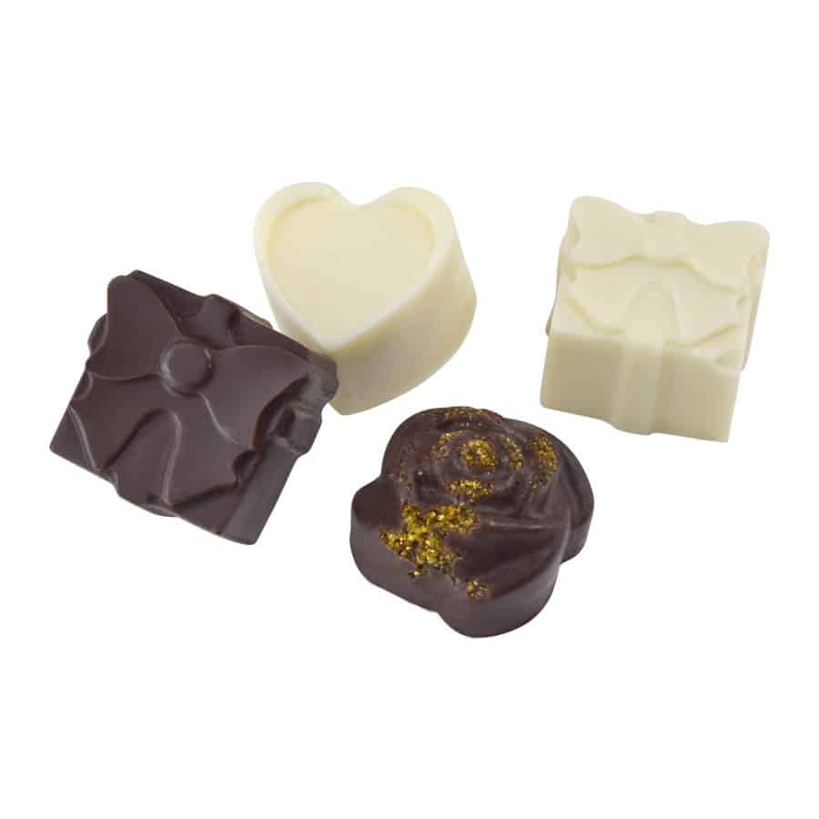 Present, Heart and Rose Silicone Candy Mold