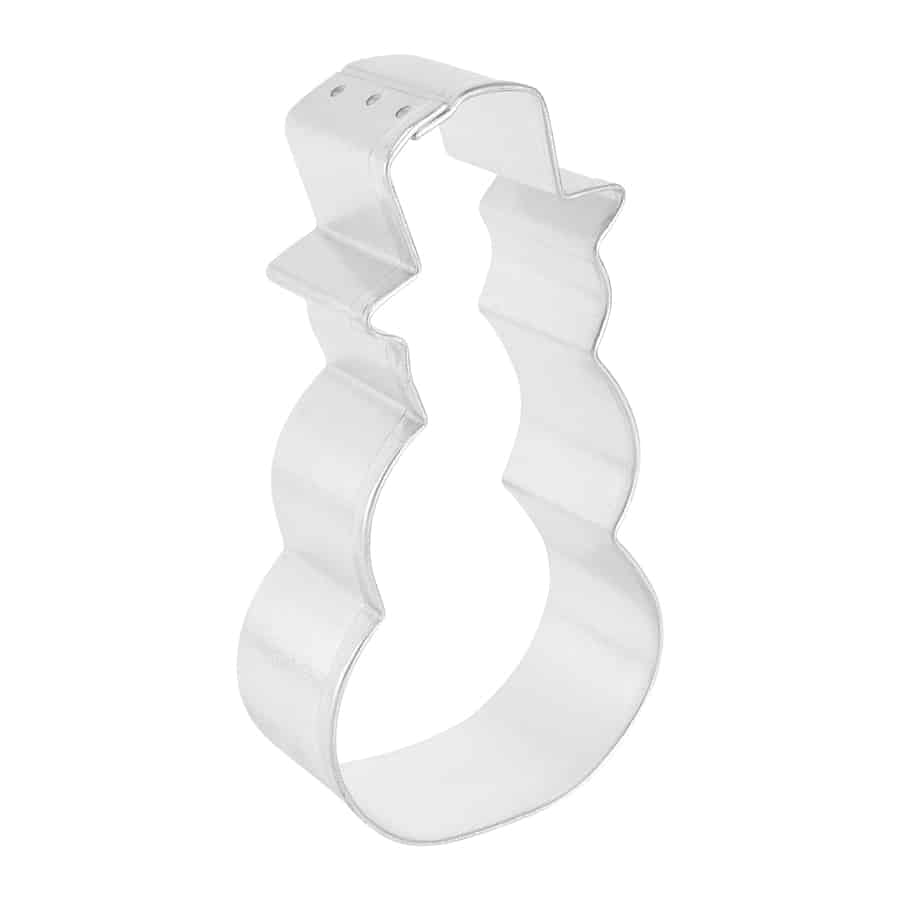 Snowman with Top Hat Cookie Cutter – 4" Stainless Steel