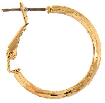 Small Gold Hammered Hoop Earrings