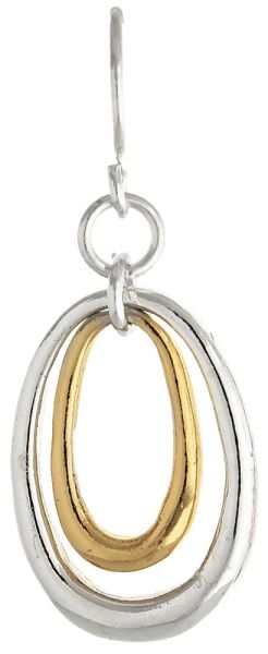 Two Tone Double Drop Earrings