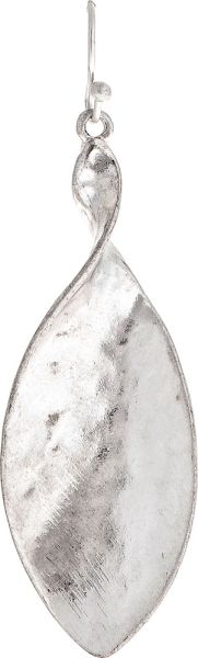 Silver Twisted Ellipse Earring
