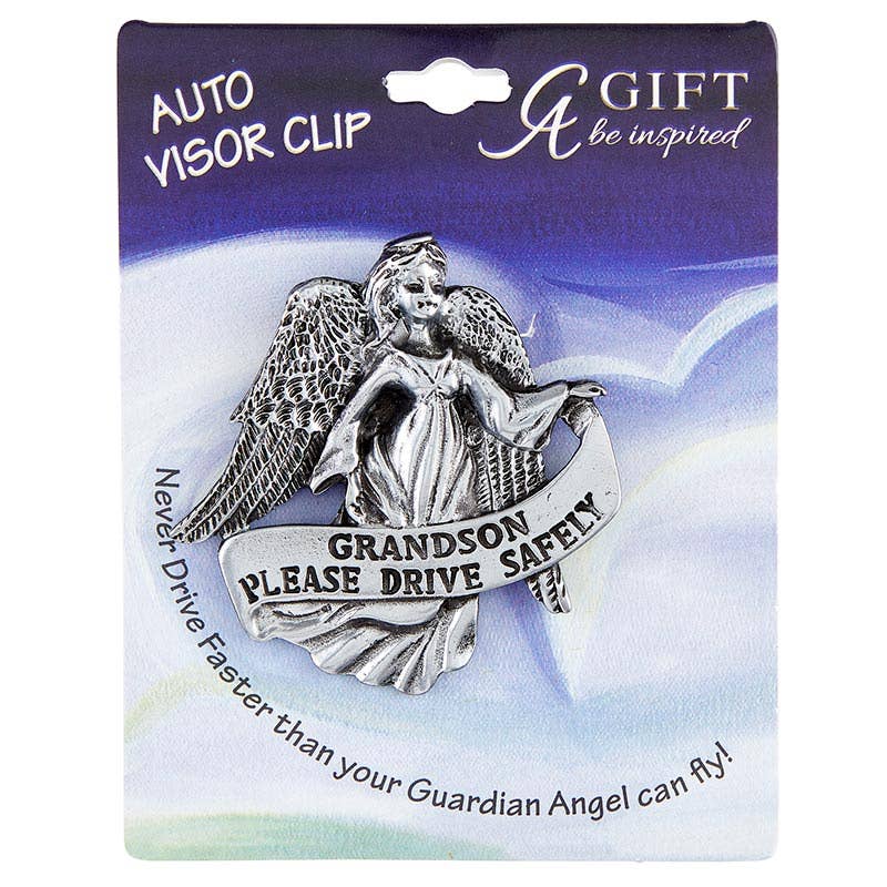 Grandson Guardian Angel Visor Clip