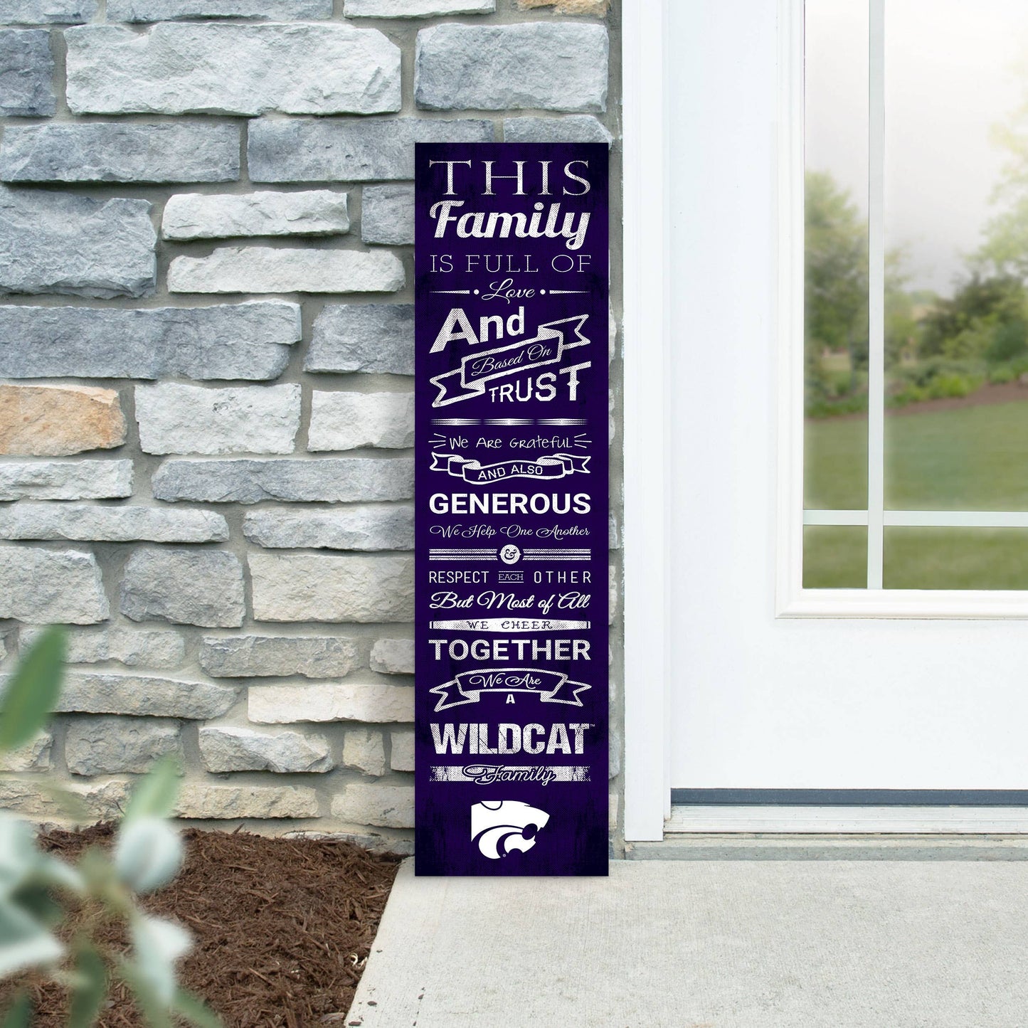 Kansas State Wildcats Family Porch Leaner