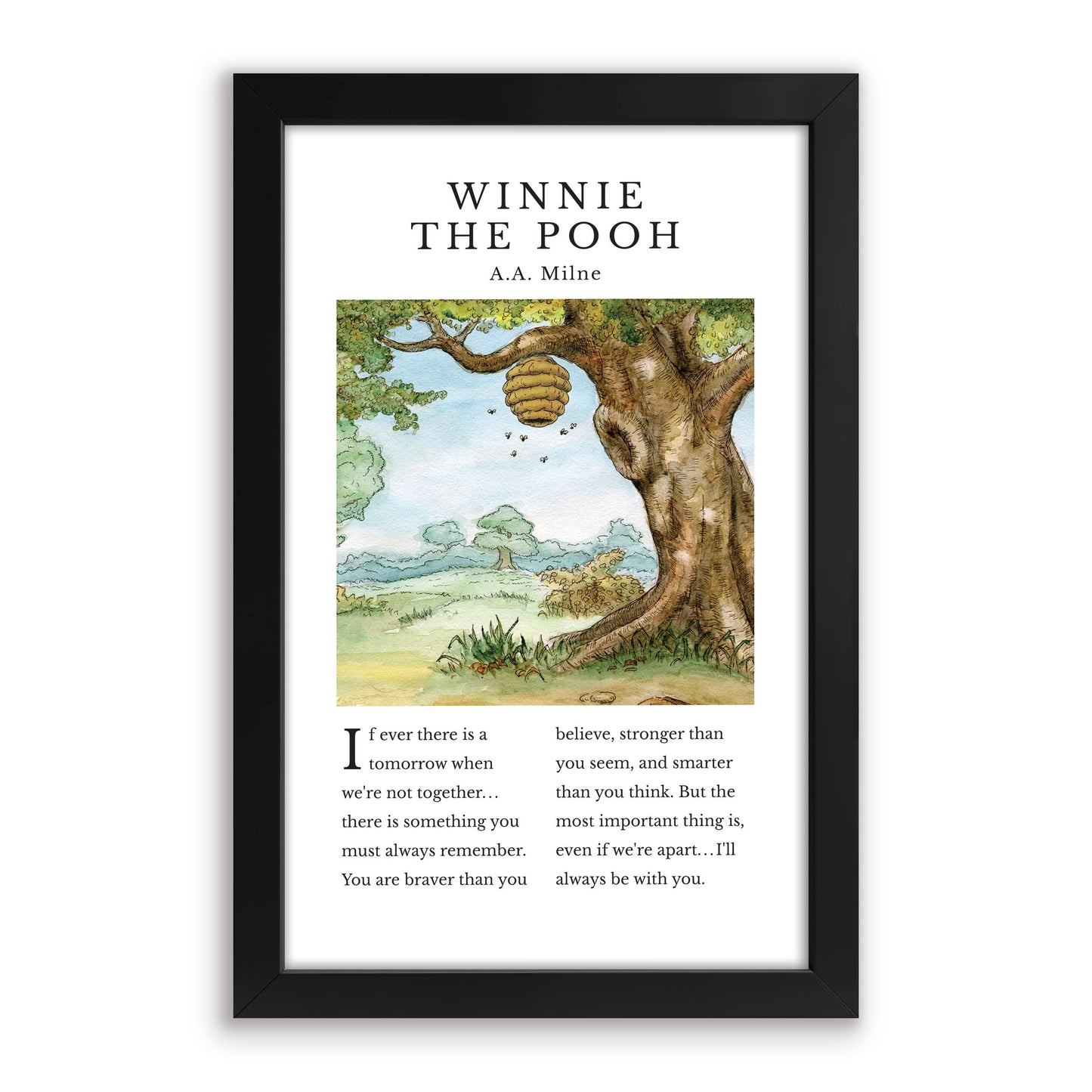 "If Ever There Is A Tomorrow" Winnie the Pooh Framed Art