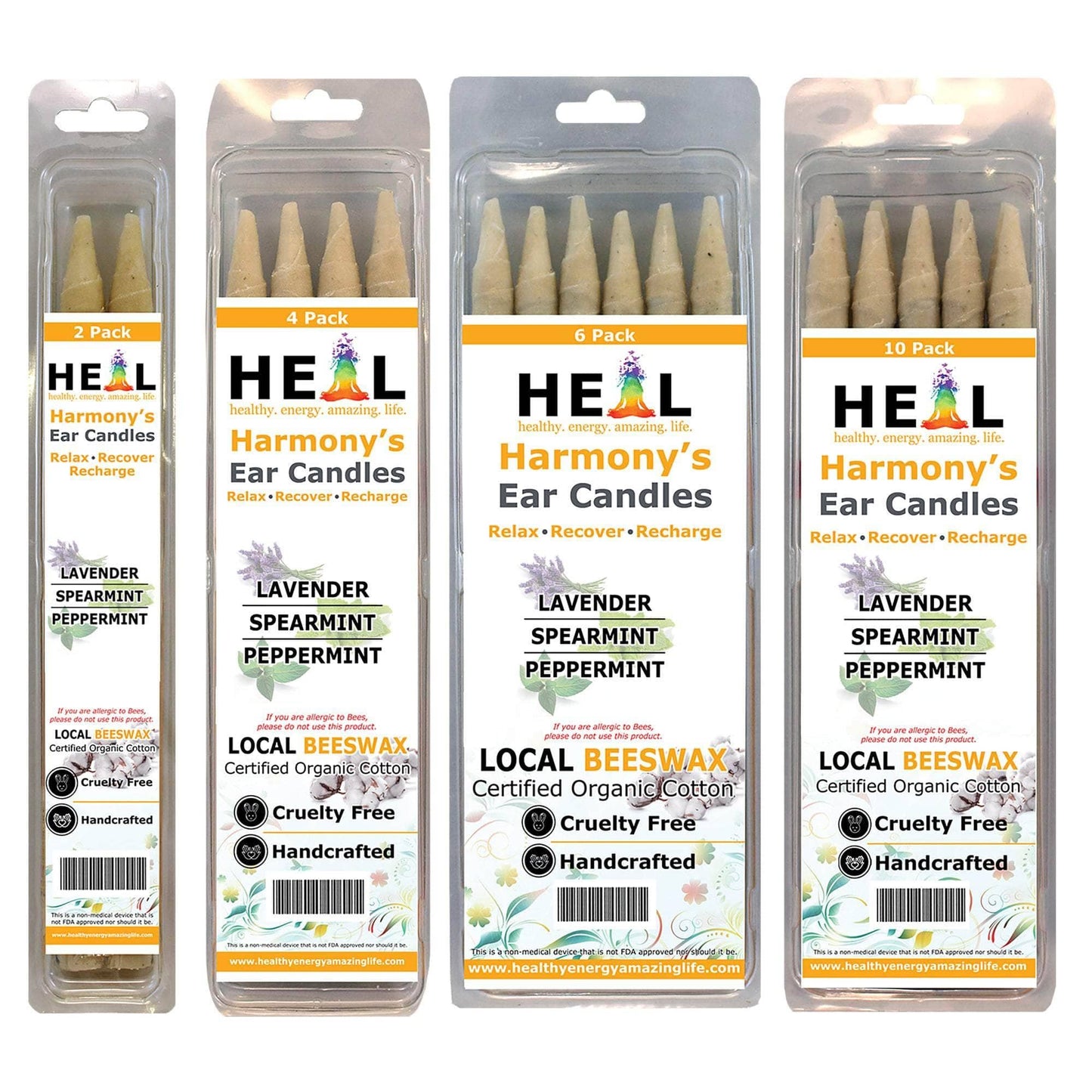 Lavender, Spearmint & Peppermint Beeswax Ear Candl