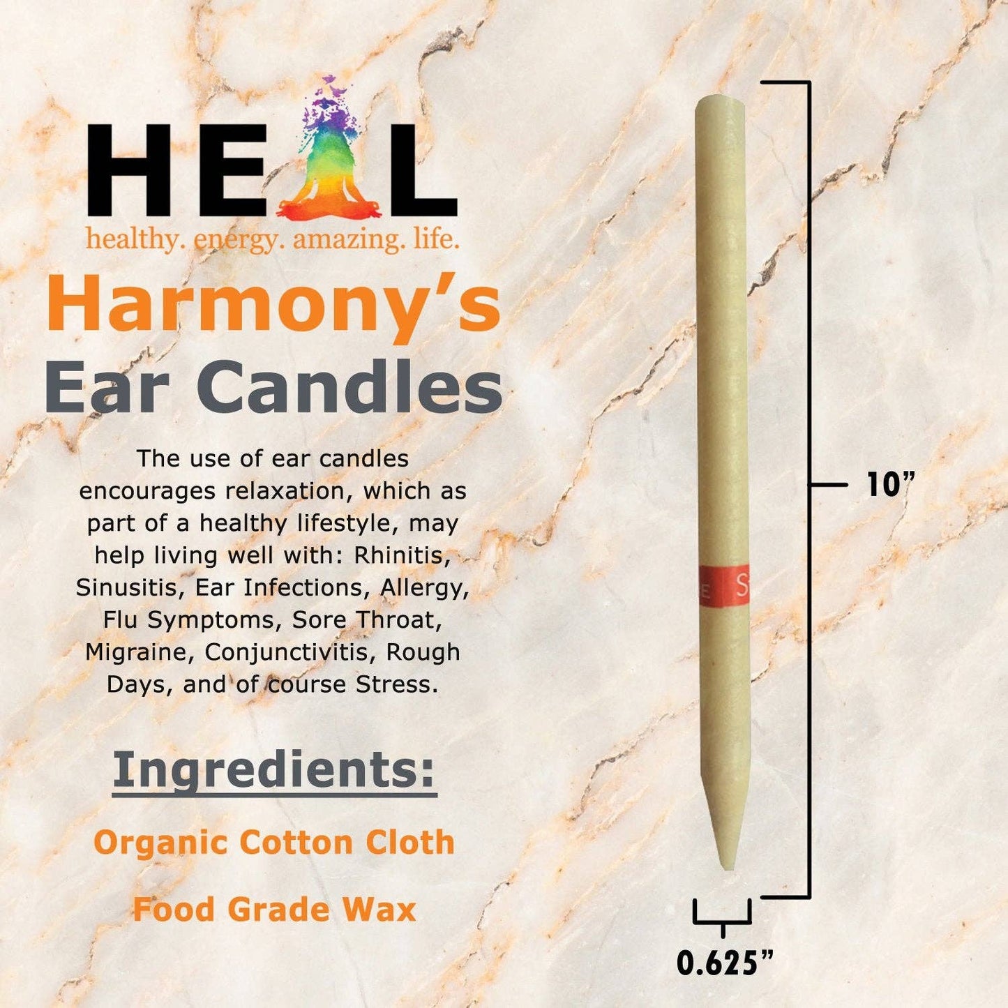 Medium Ear Candles by Doc Harmony: 2-Pack