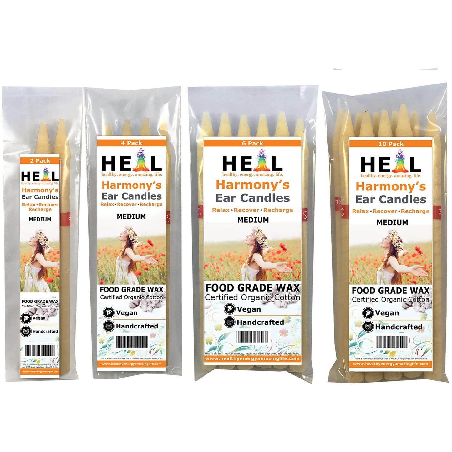 Medium Ear Candles by Doc Harmony: 2-Pack