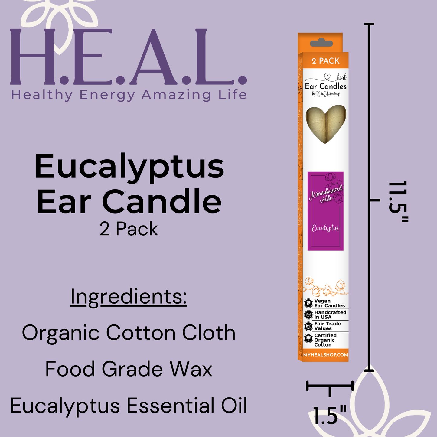 Eucalyptus Ear Candles by Doc Harmony