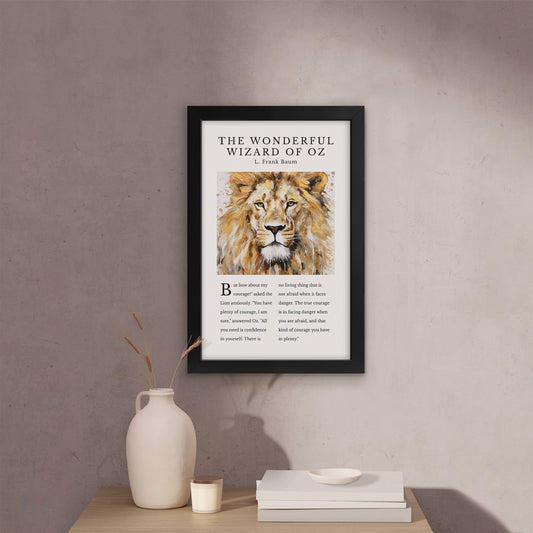 "But How About My Courage" Wonderful Wizard of Oz Framed Art