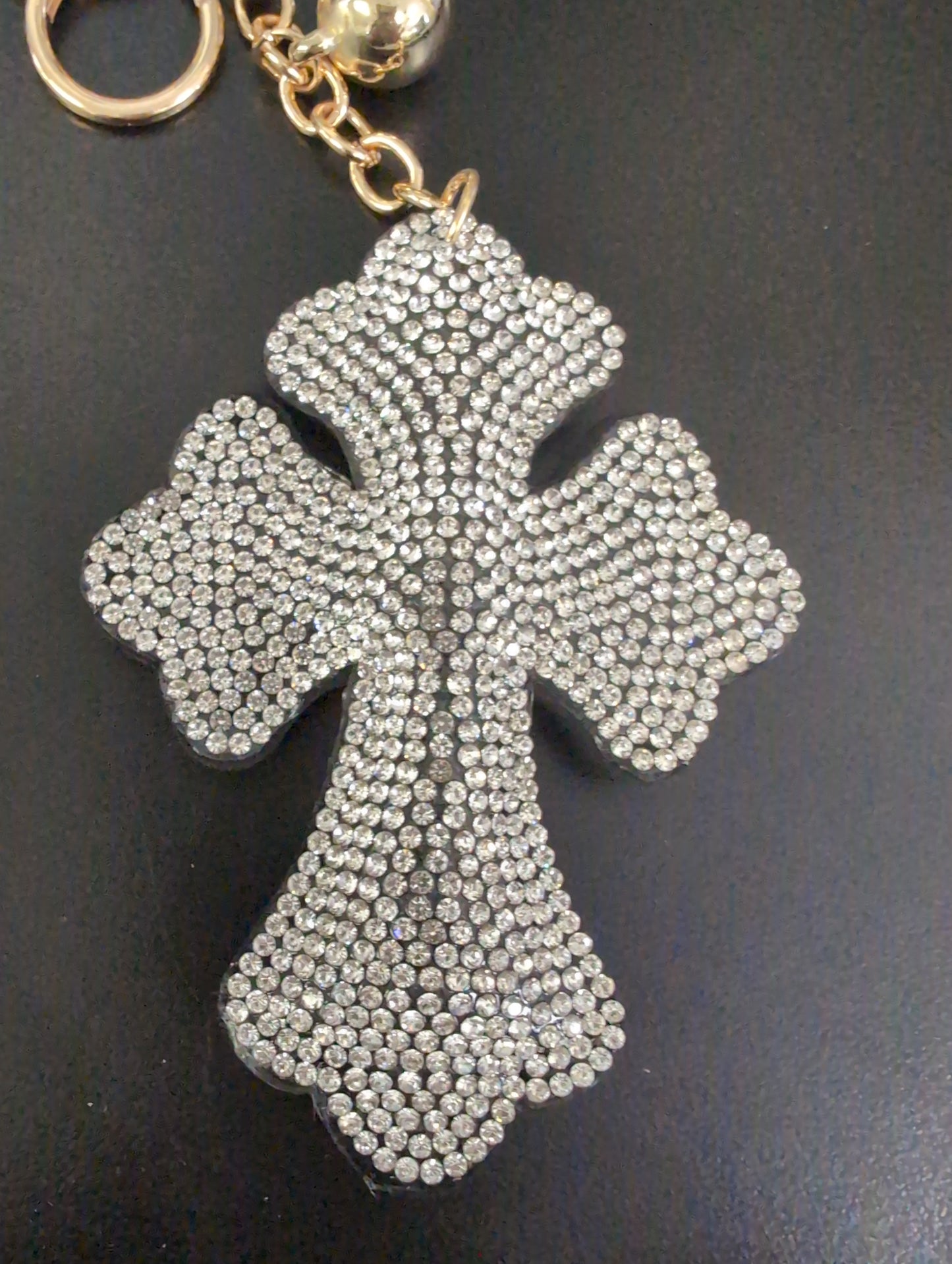Sparkle Cross Keychain