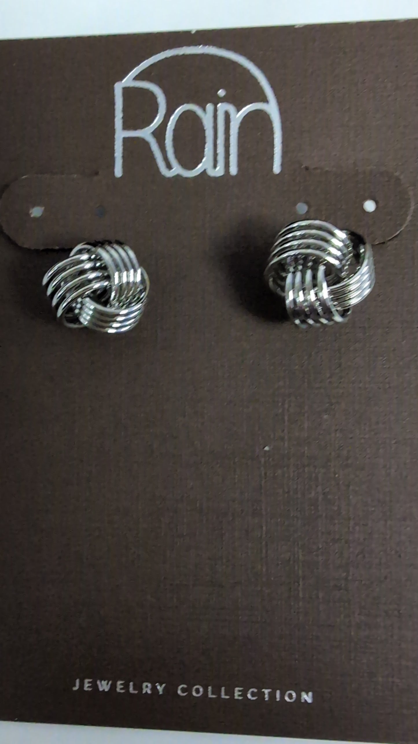 Silver Wire Love Knot post Earrings