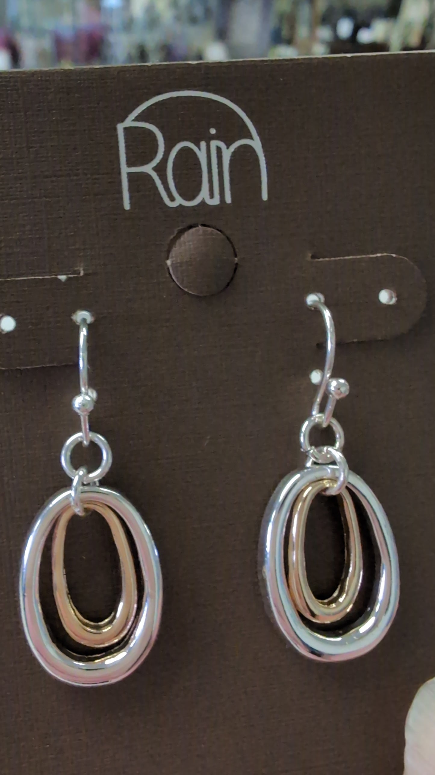 Two Tone Double Drop Earrings