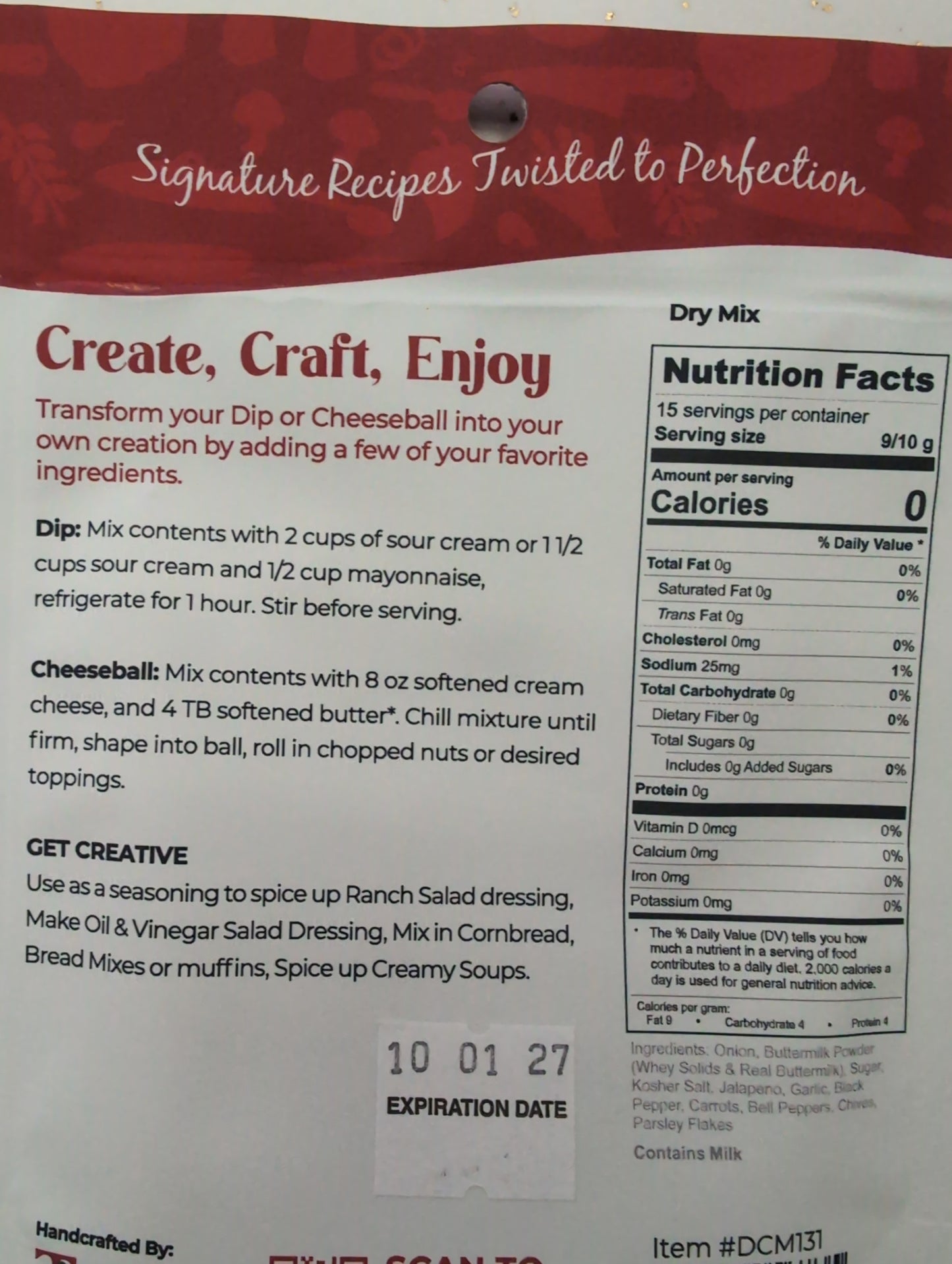 Twisted Pepper Co. Jalapeño Ranch Dip & Cheeseball Mix