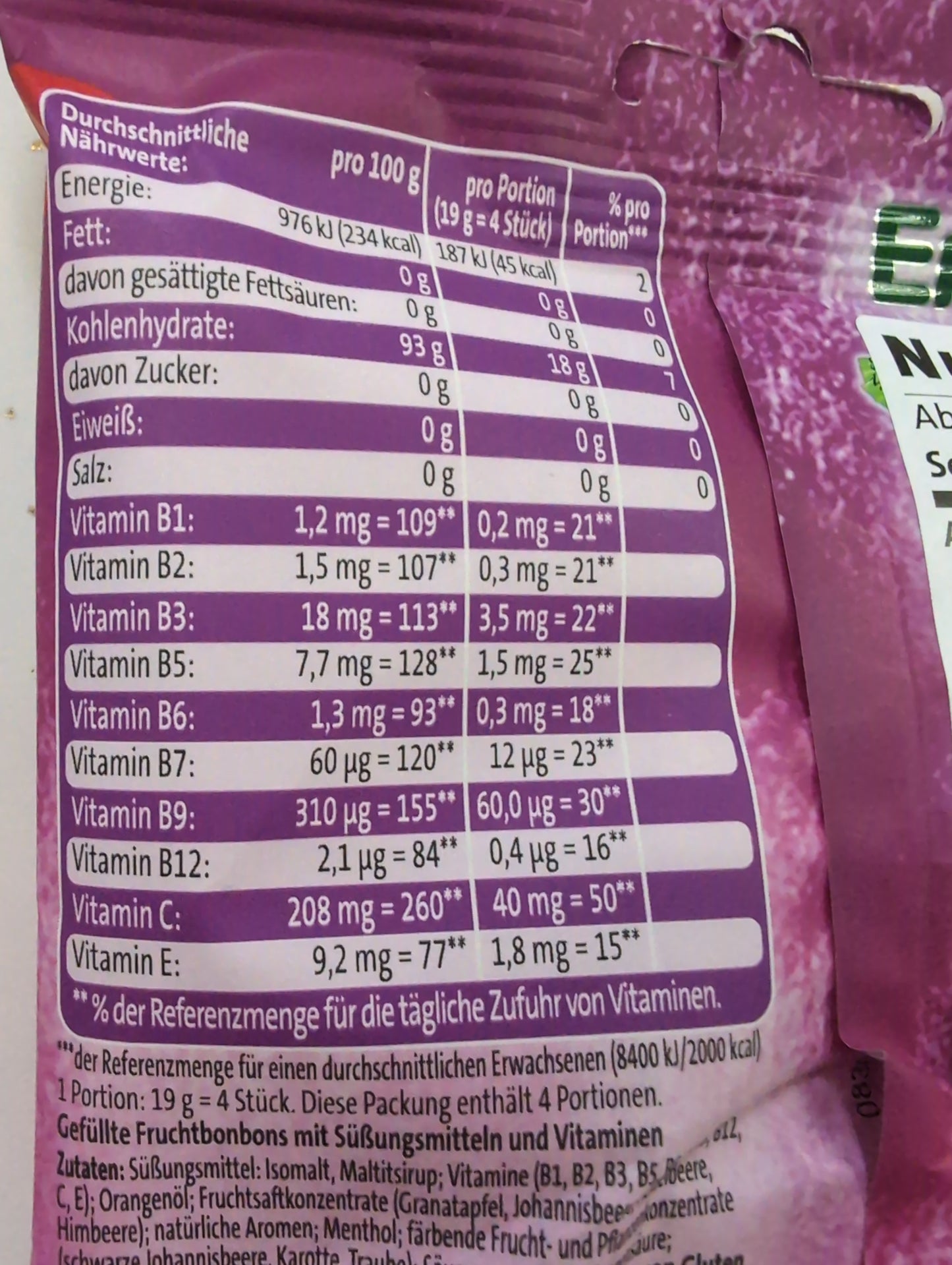 Em-eukal Vitamin Shot Lozenges – 75g Bag