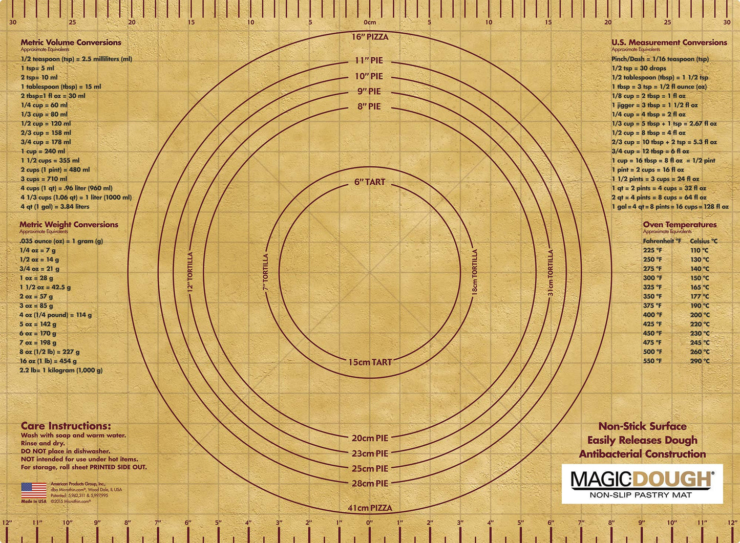 Magic Dough Pastry Mat Tuscan Stone