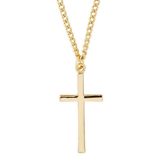 Cross Pendant Necklace Gold