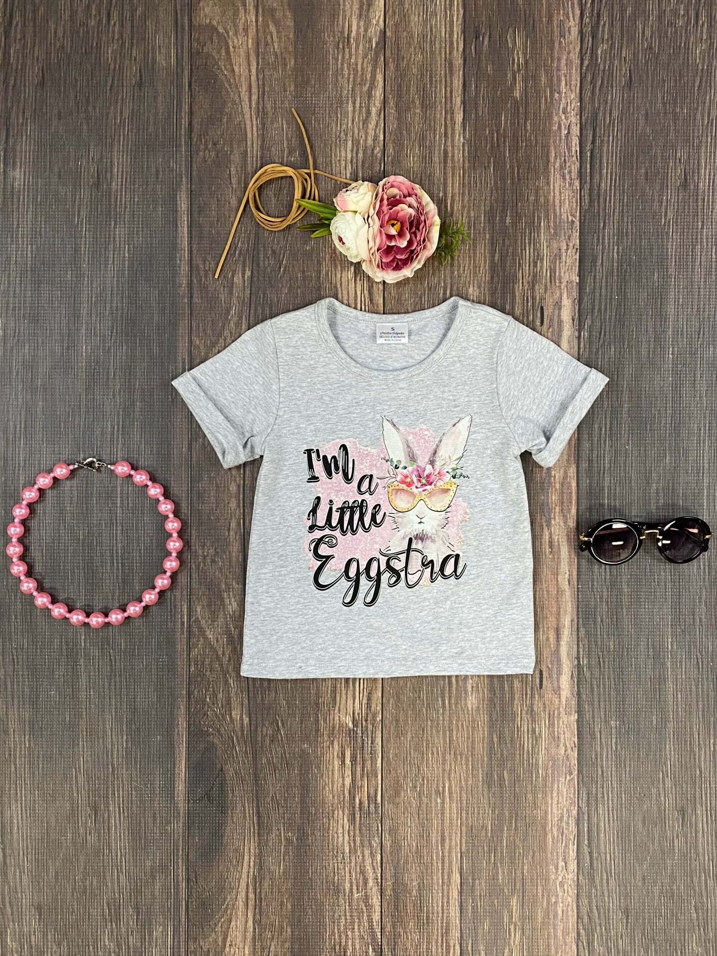 I'm a Little Eggstra Tee - Girls