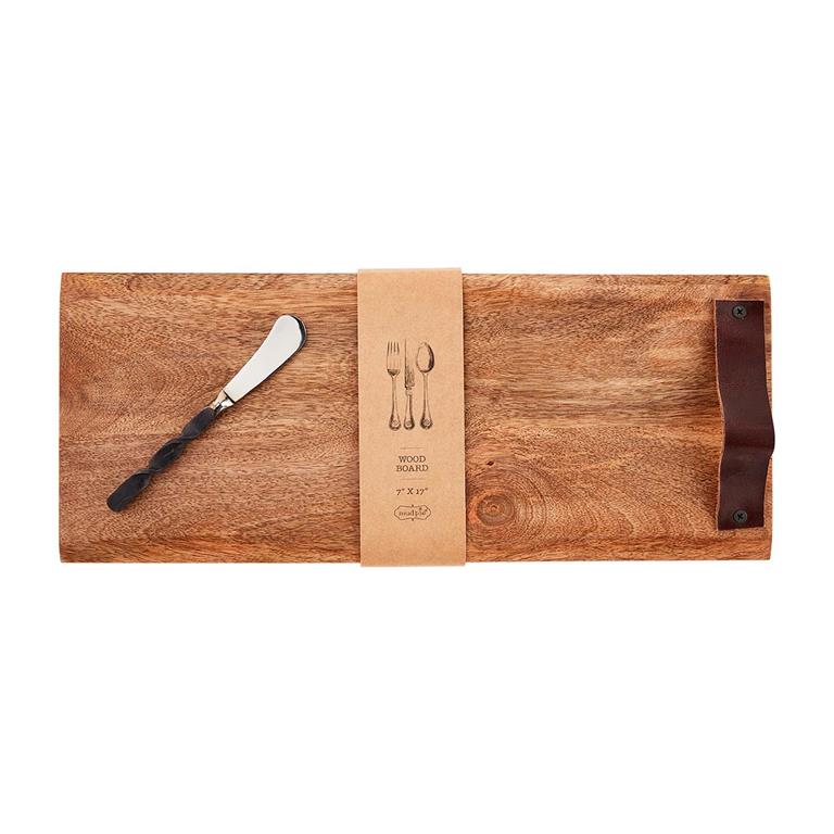 Mango Wood Charcuterie Serving Board 7" x 17"