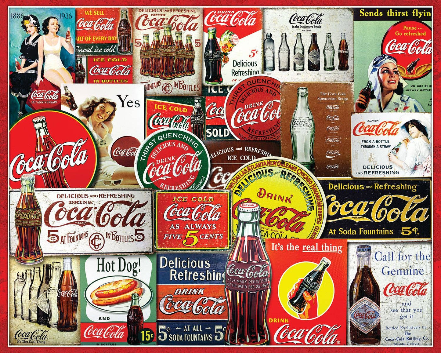 Coca-Cola Tin Signs 1000 Piece Jigsaw Puzzle
