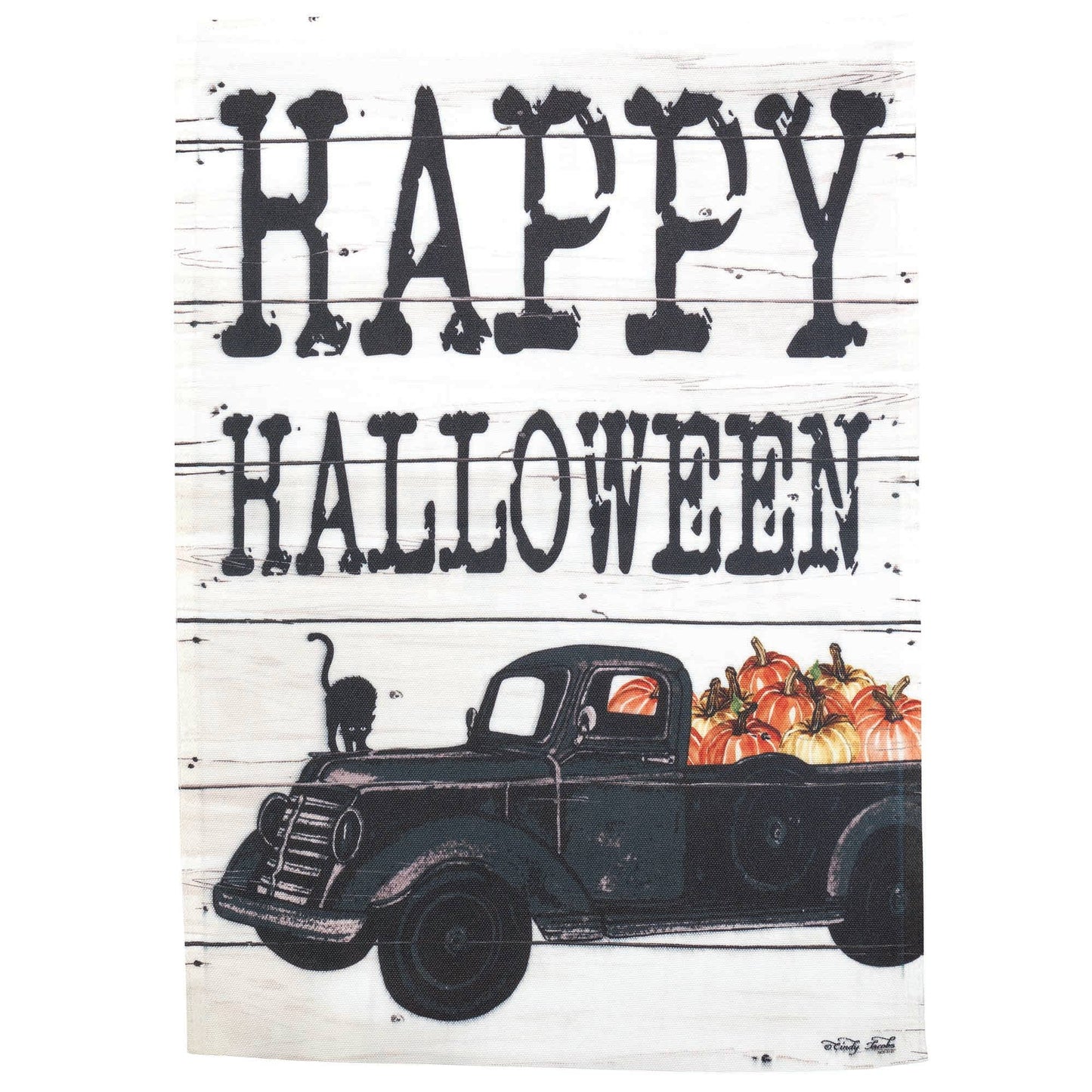 Happy Halloween Truck Garden Flag