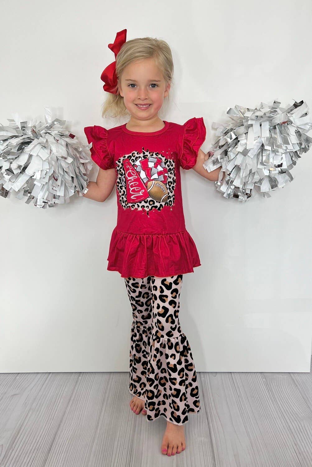 Leo Football Cheer Set - Red