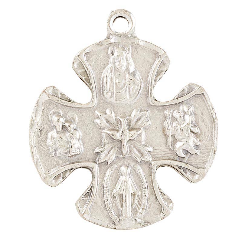 4-Way Medal Silver Oxide 1-1/4" - 24"