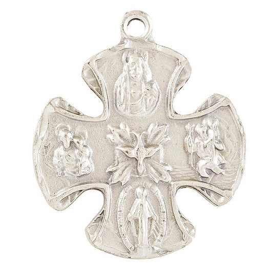 4-Way Medal Silver Oxide 1-1/4" - 24"