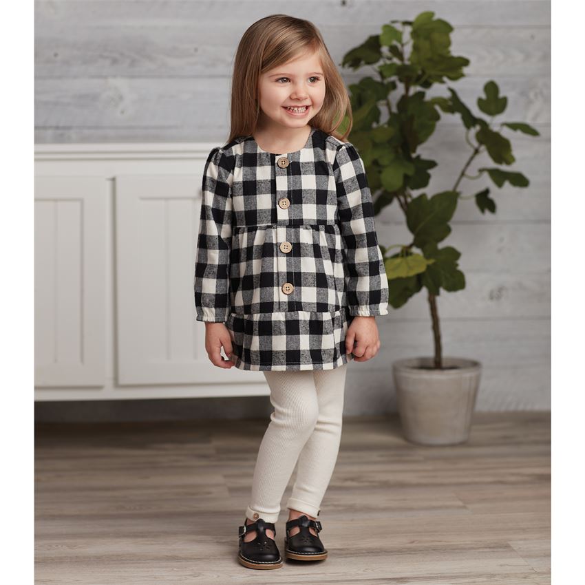 Black & White Plaid Tunic and Legging Set