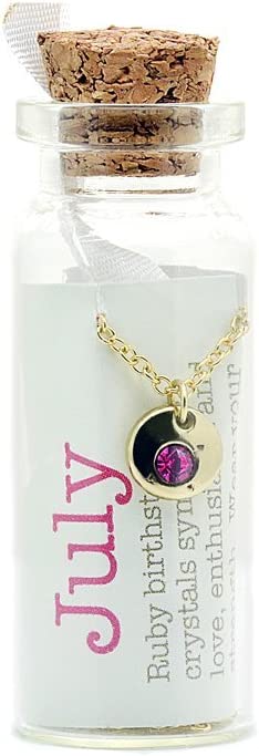 Birthstone Bottle Necklace