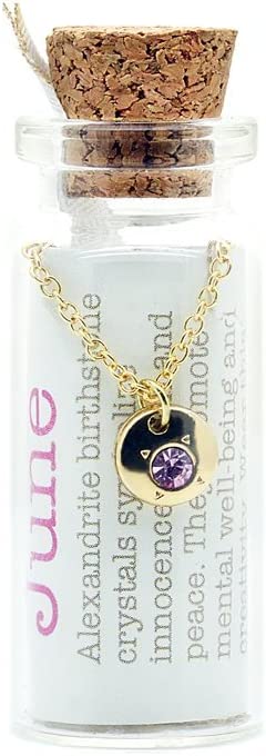 Birthstone Bottle Necklace