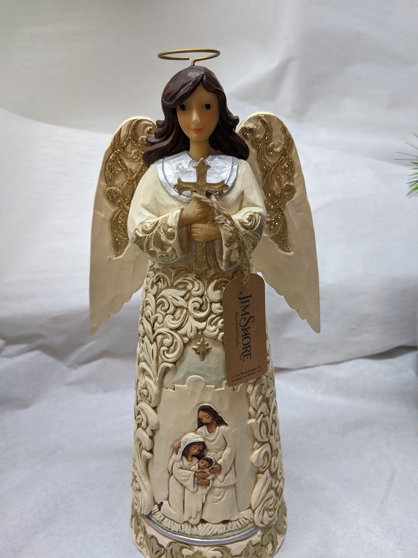 Jim Shore Holiday Lustre Angel Nativity Scene