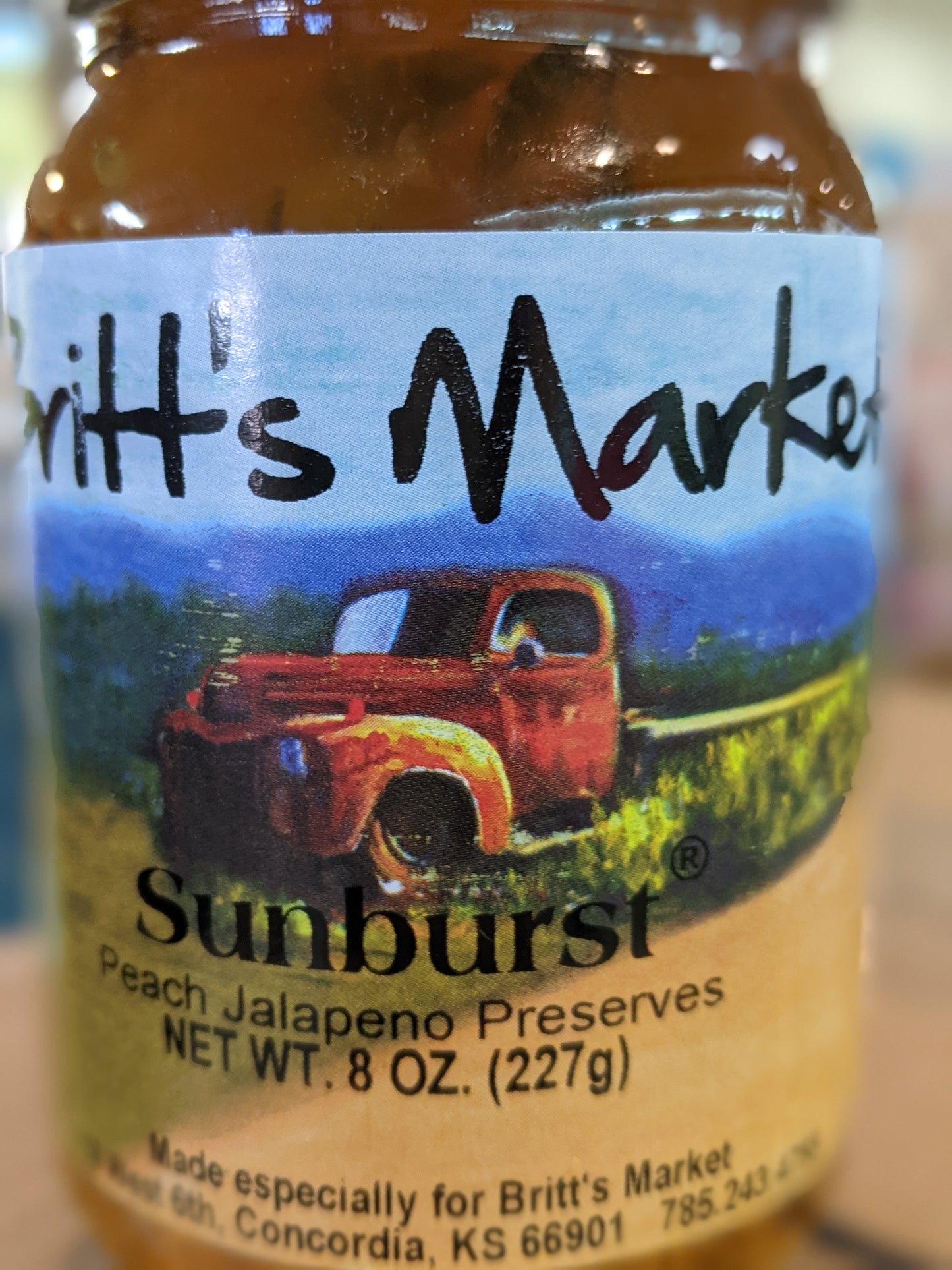 Britt's Sunburst Peach Jalapeño Preserves - 8 oz.