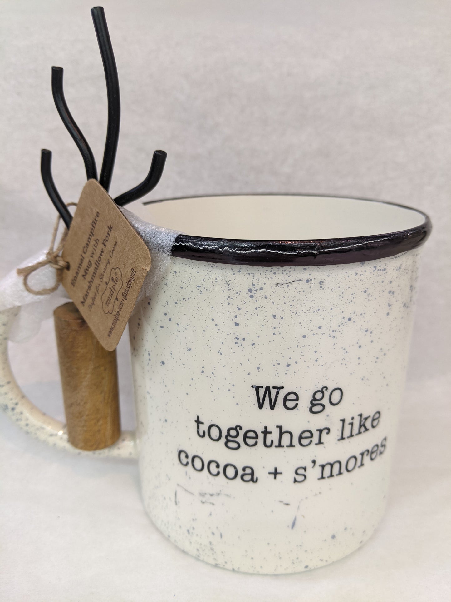 White Smores Enamel Mug Set