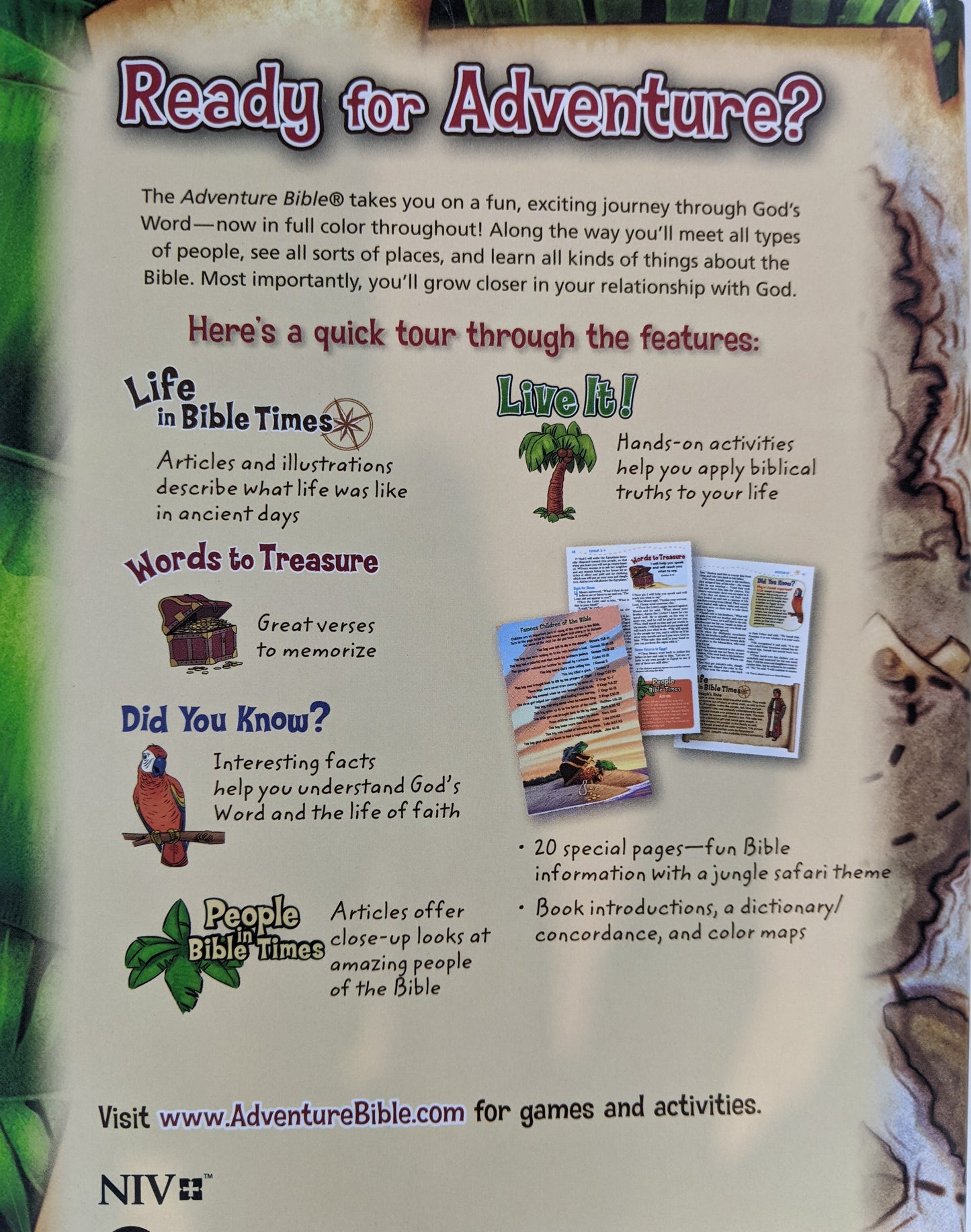 Adventure Bible - NIV - Hardback