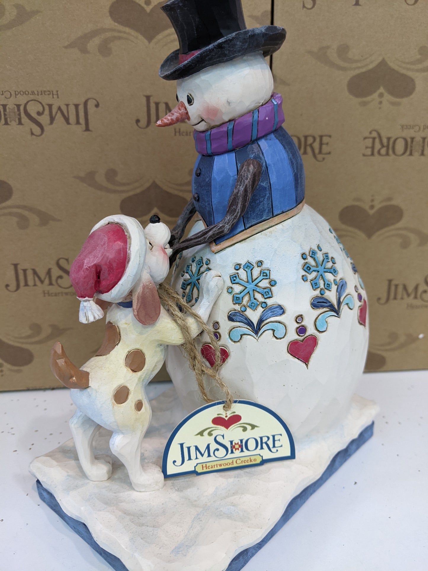 Jim Shore Snowman w/Puppy