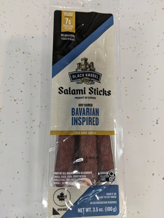 Black Kassel Salami Sticks -  Barvarian 3.5oz.