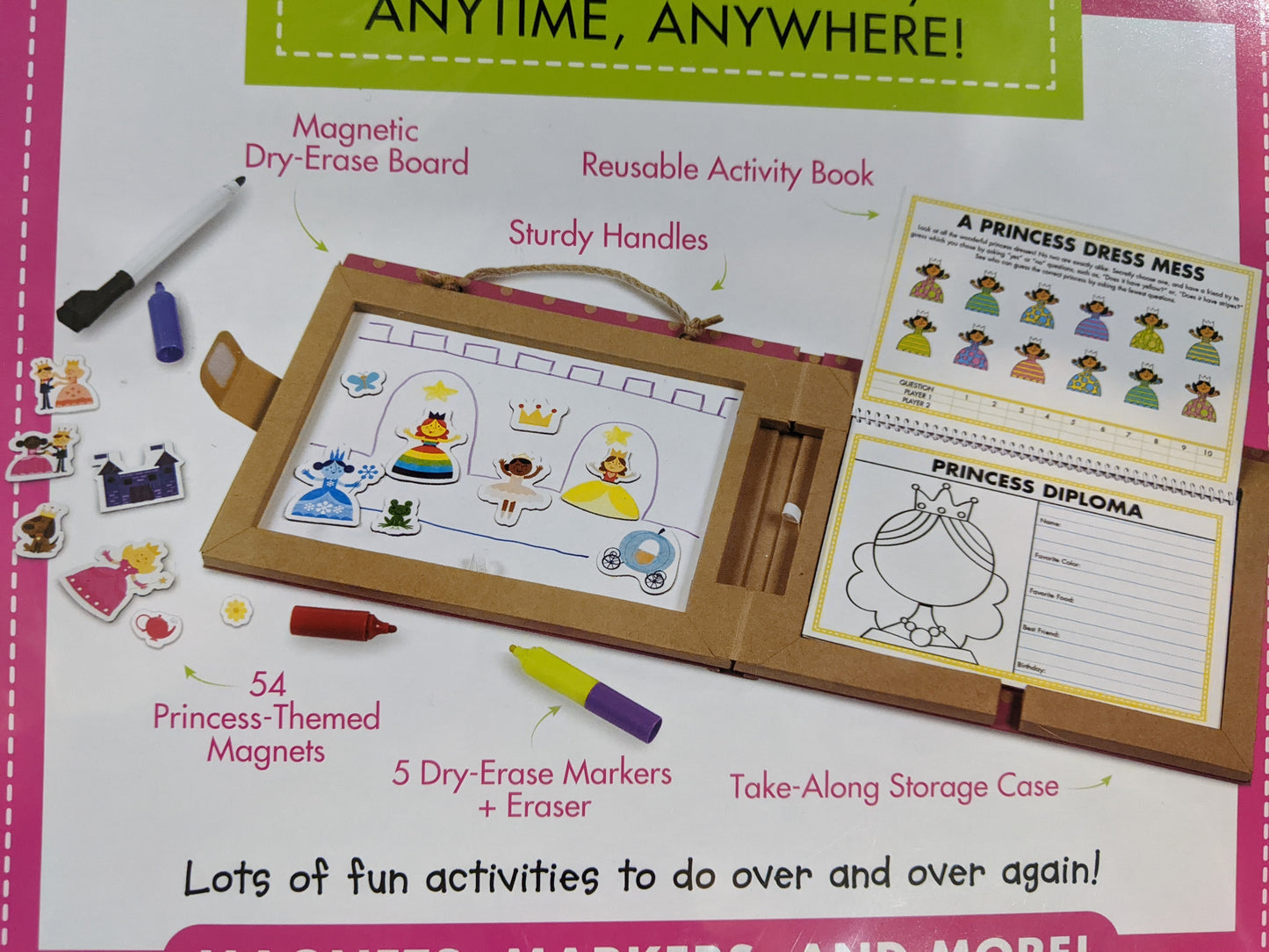 Play Draw Create Reusable Drawing Magnetic Kit - Princesses