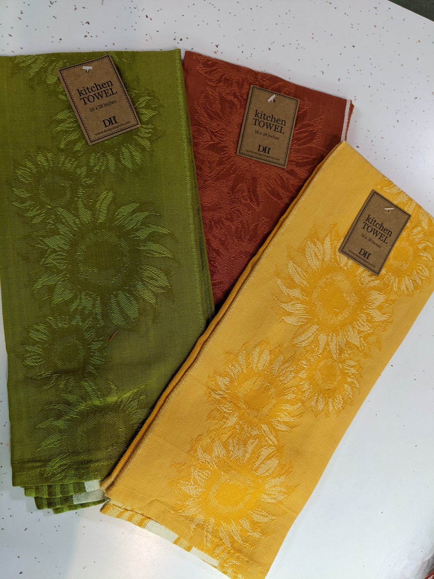 Sunflower Vine Jacquard Dishtowels